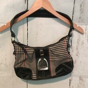 CHAPS Houndstooth & Leather Purse